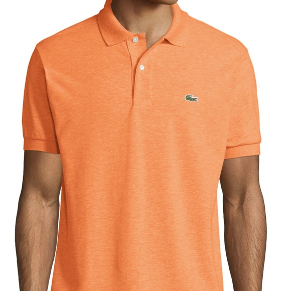 orange lacoste polo